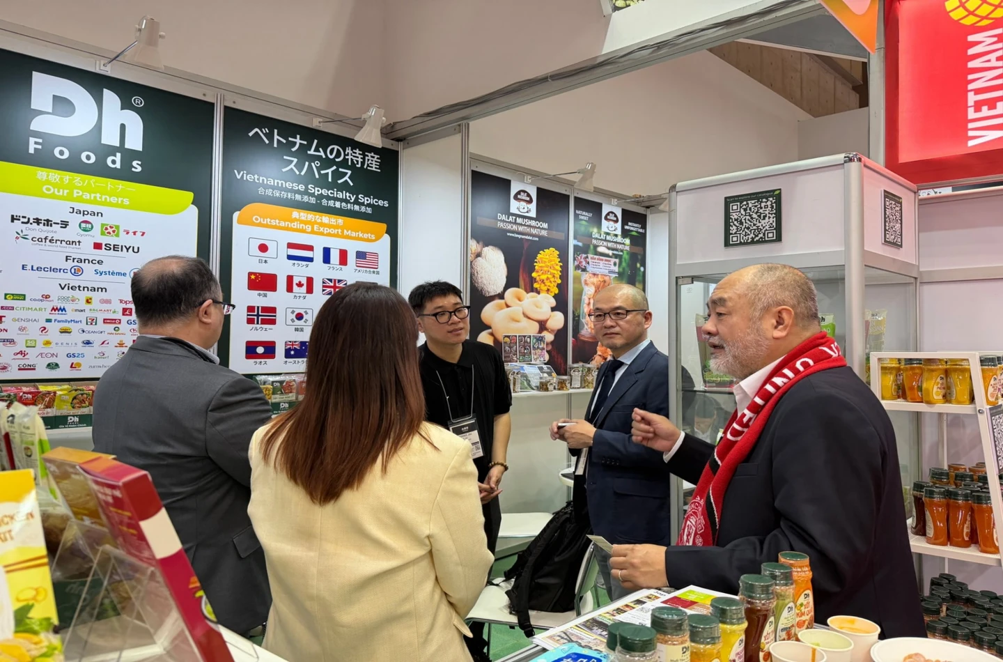 Dh Foods được nhiều khách Nhật biết đến và quan tâm tại triển lãm